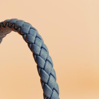 Preview: Hellblaues Armband aus italienischem Nappaleder - Una Light Blue